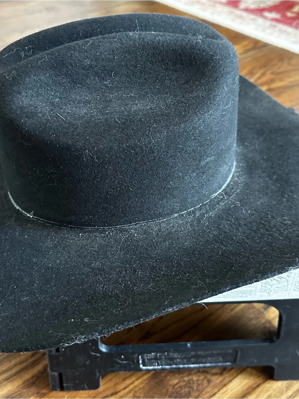 Justin by Milano Hat Co Black XX 100% wool cowboy hat western headwear size 7.5